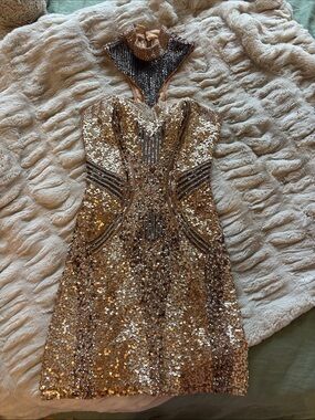 Scala | Dresses | Scala Gold Sequin Dress | Poshmark Scala | Dresses | Scala Gold Sequin Dress | Poshmark